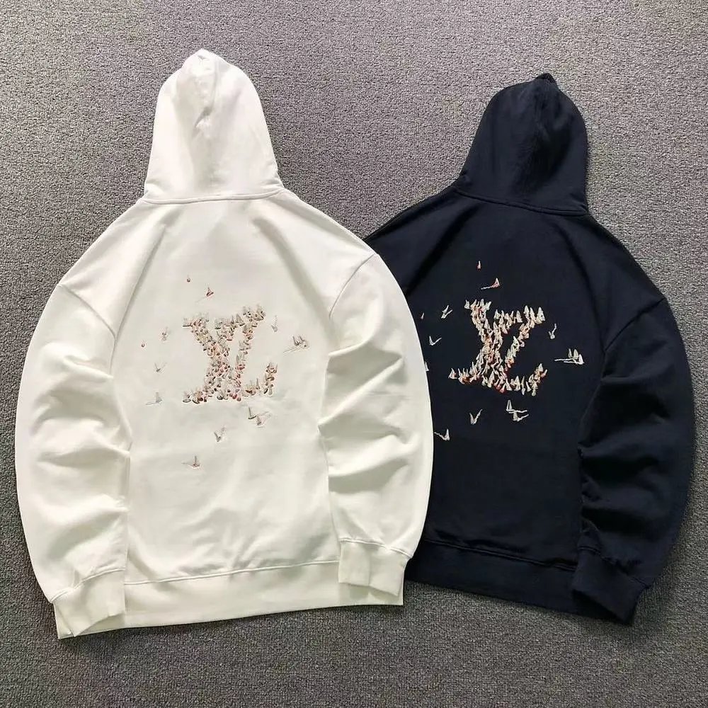 Louis Vuitton butterfly embroidery hooded sweatshirt — W2CFinds curated find