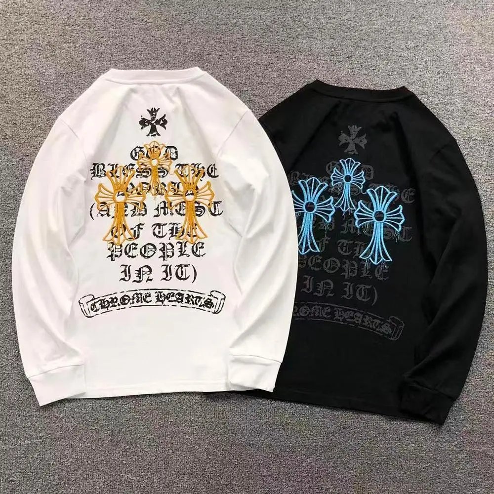 Chrome Hearts cross embroidery long sleeve shirt — W2CFinds curated find