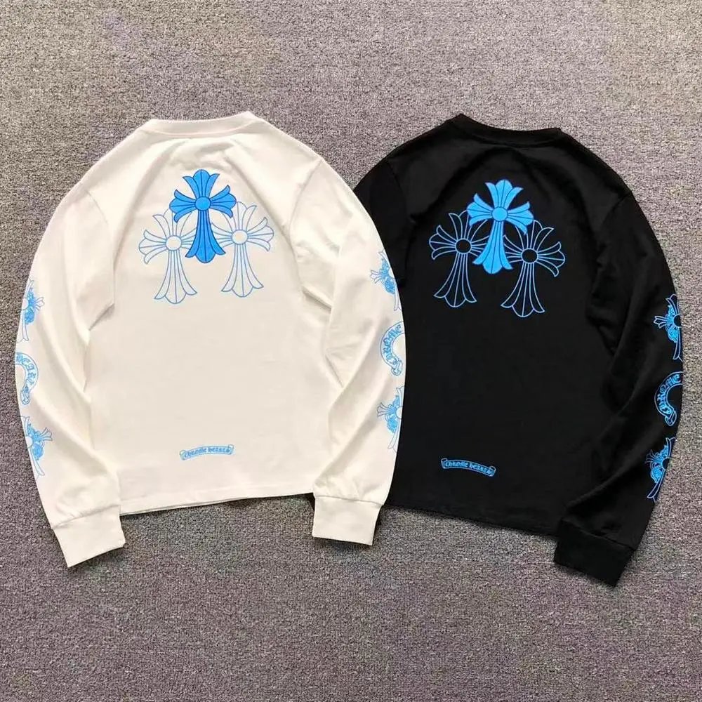 Chrome Hearts blue triple cross long sleeve shirt — W2CFinds curated find