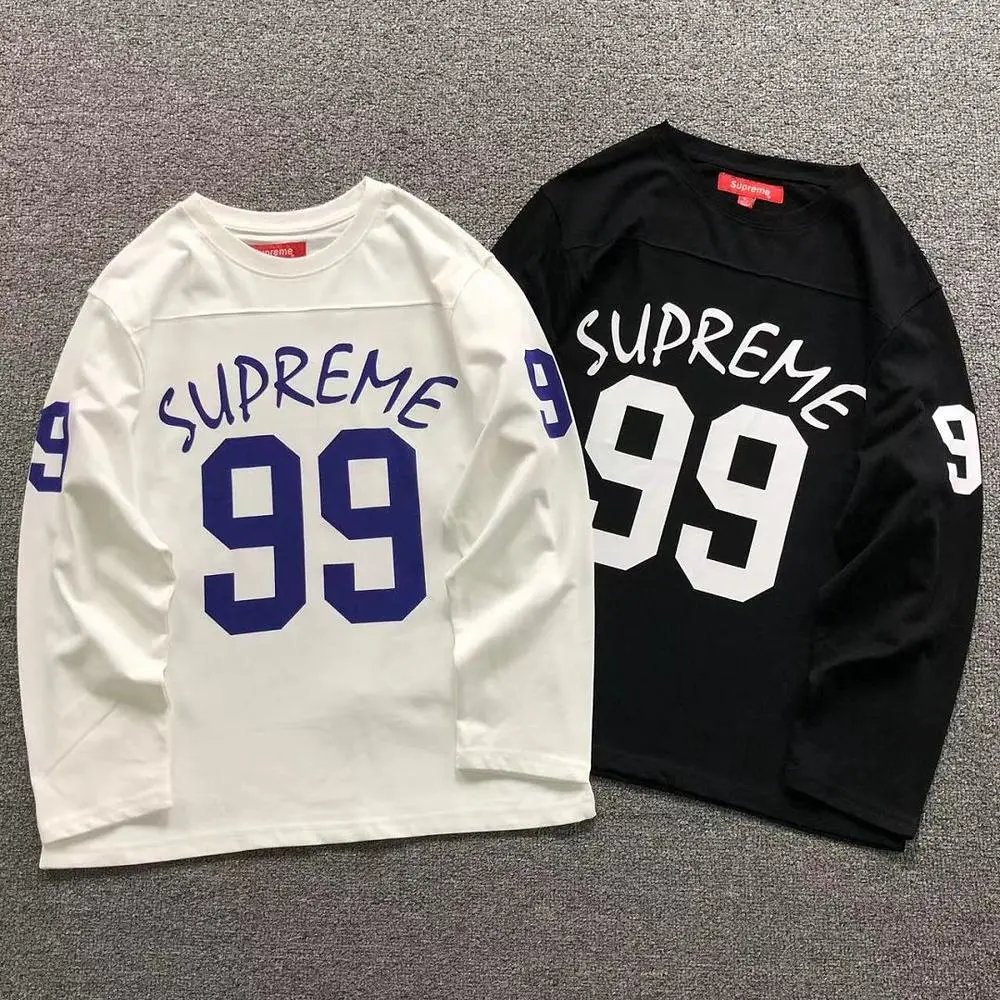 Supreme 99 number print long sleeve shirt — W2CFinds curated find