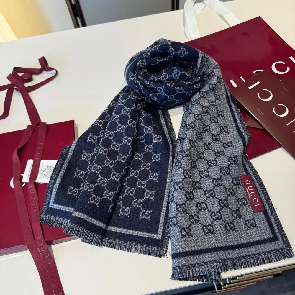 Gucci Scarves GG monogram fringed scarf image 3