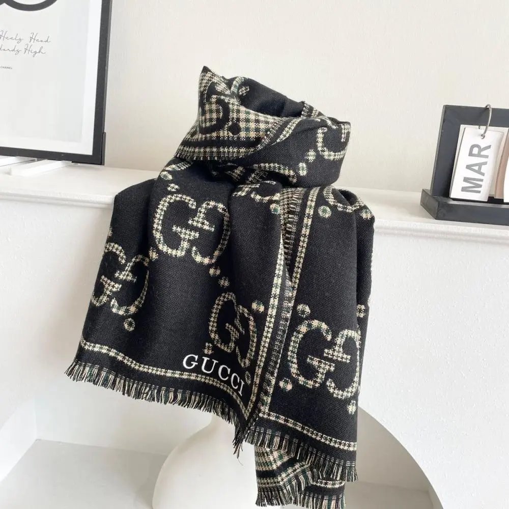 Gucci Scarves GG monogram fringed scarf image 3