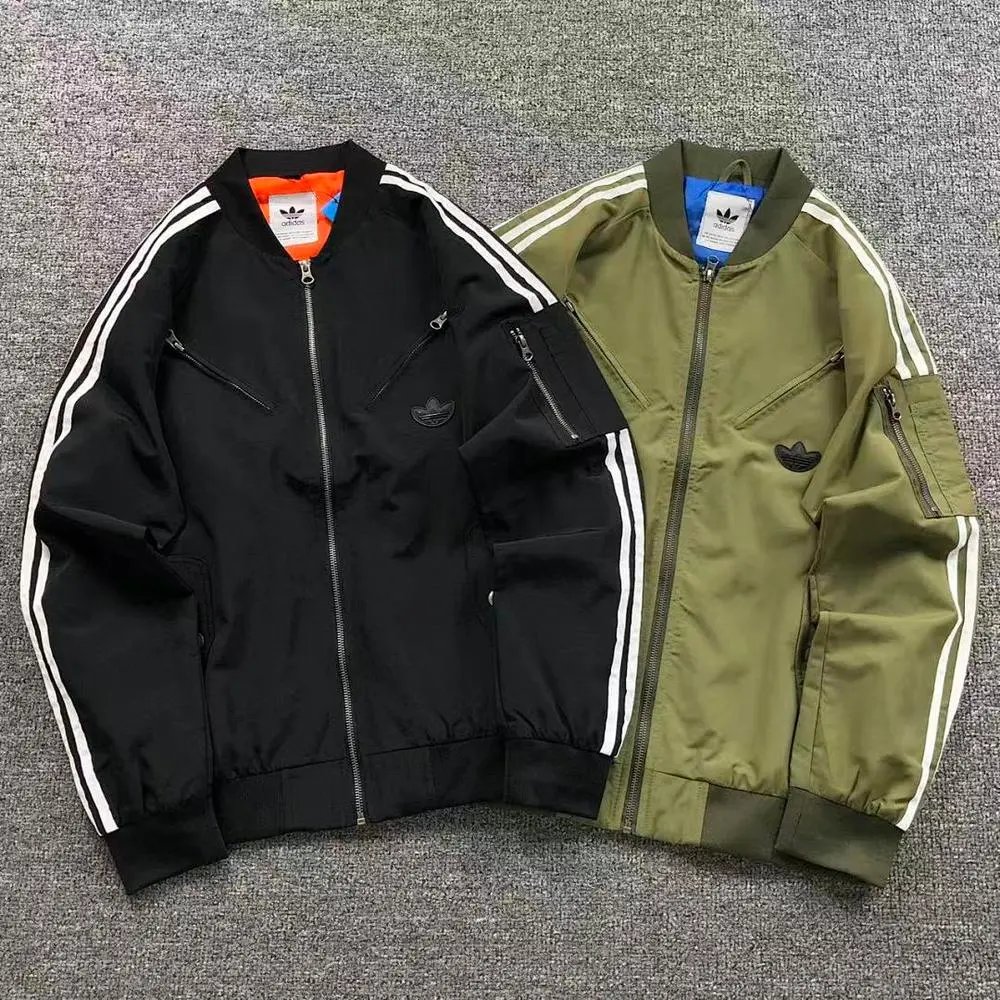 Adidas Originals three stripes bomber jacket — W2CFinds curated find