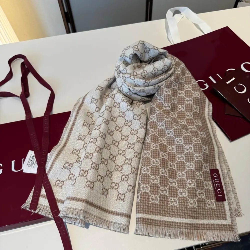 Gucci Scarves GG monogram fringed scarf image 4