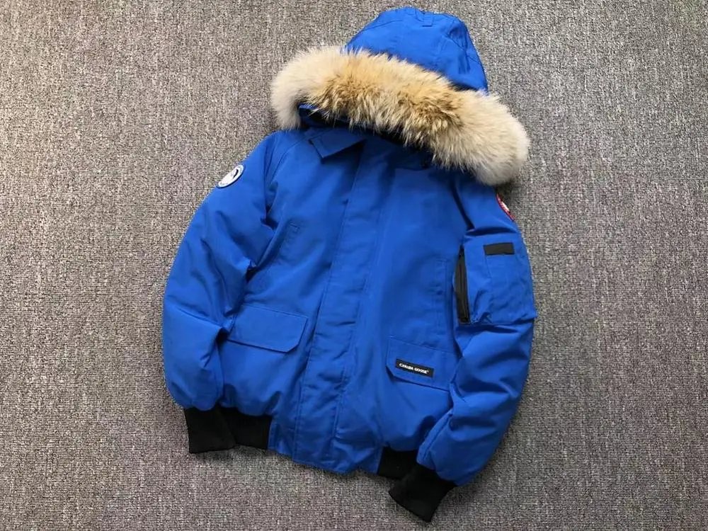 Canada Goose Down Jackets Fur-Trim Hooded Bomber Jacket — Style 2