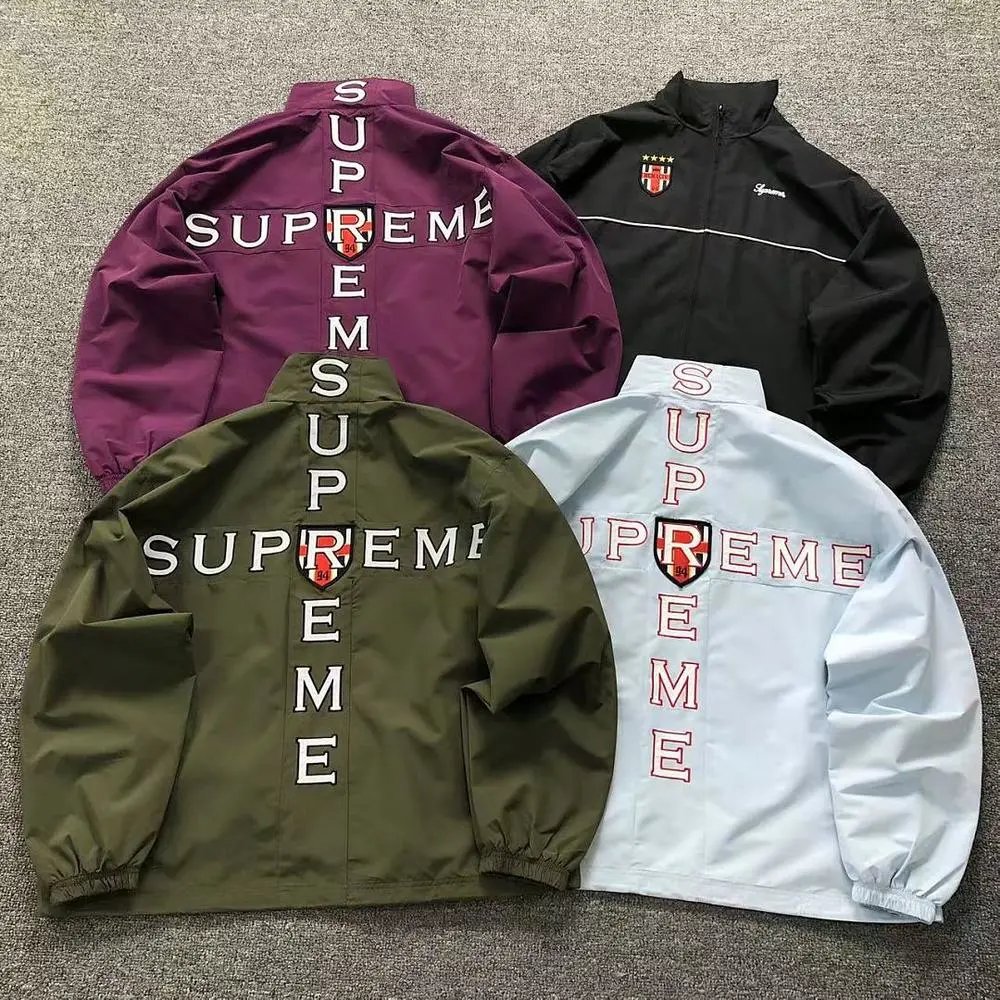 Supreme crest logo stand collar track jacket — W2CFinds curated find
