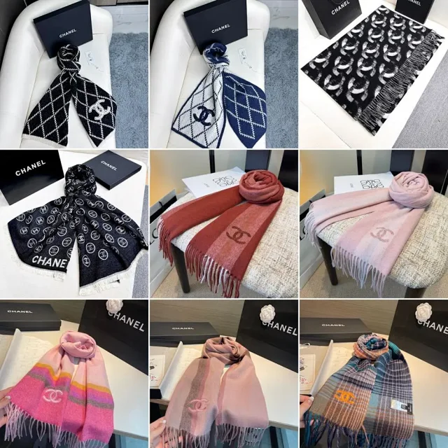 Chanel Scarves Logo-patterned product detail image 1