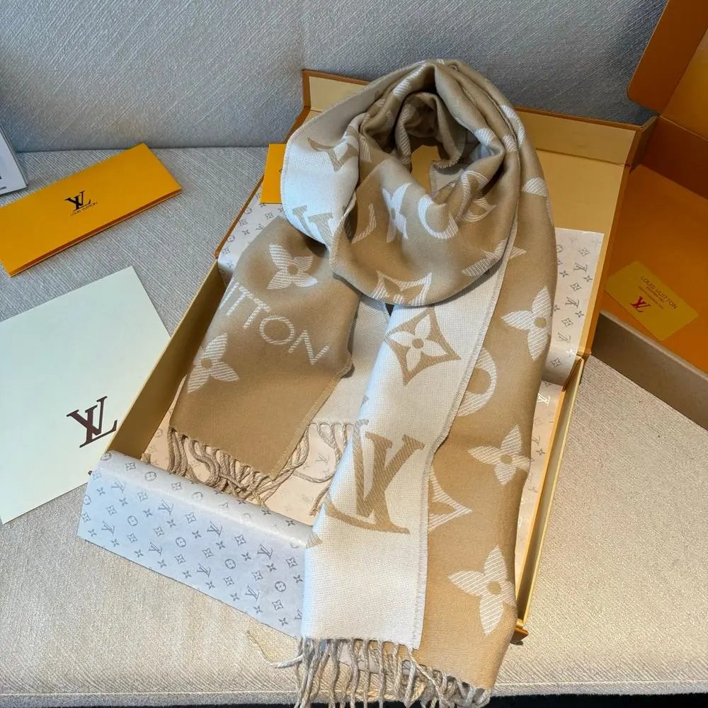 Louis Vuitton Scarves Fringed Monogram Scarf image 5