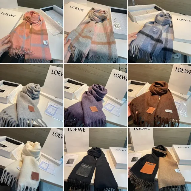 Loewe Scarves Fringed Anagram Scarf product detail image 1