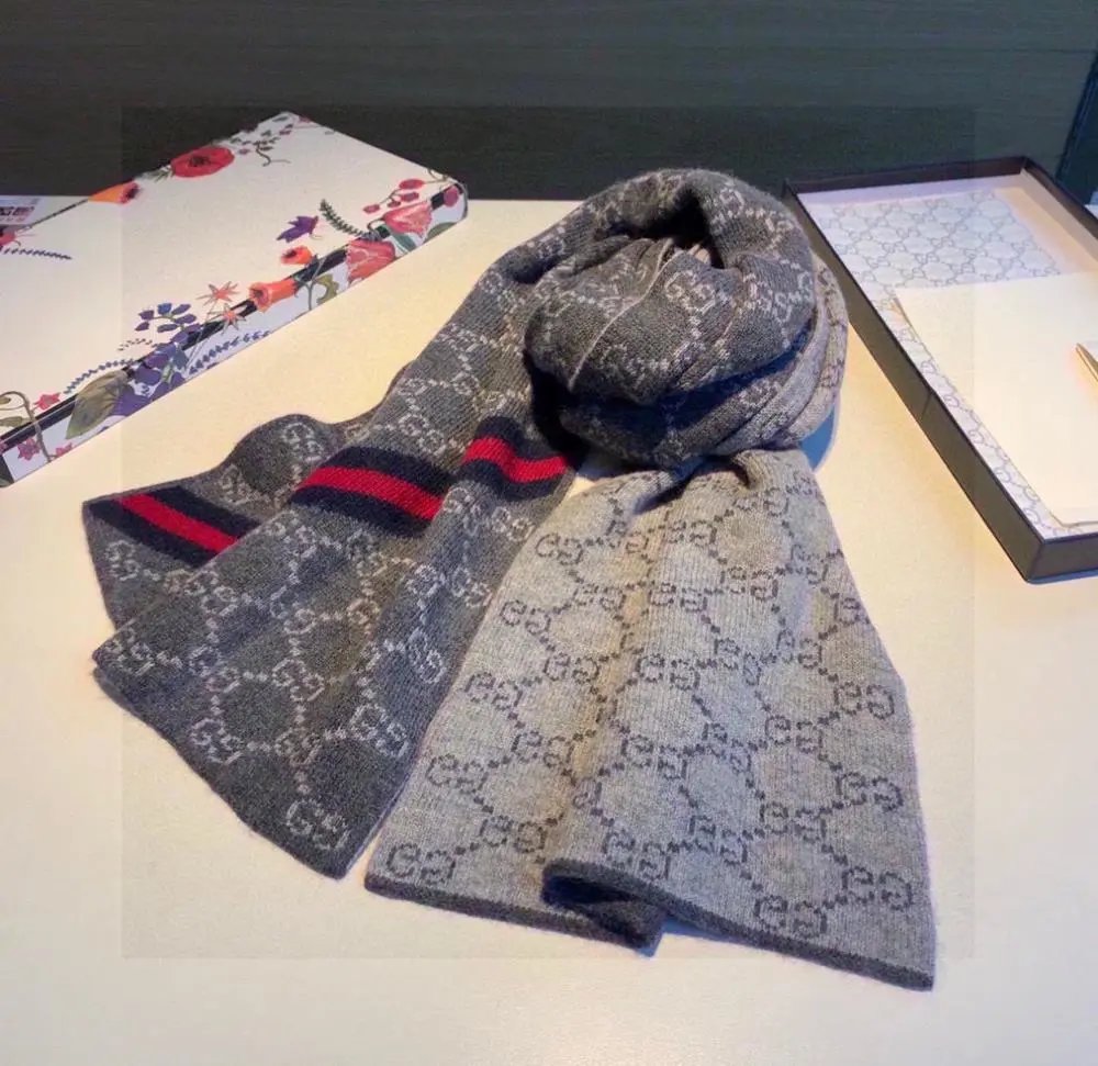 Gucci Scarves Fringed GG monogram and plaid scarf image 7