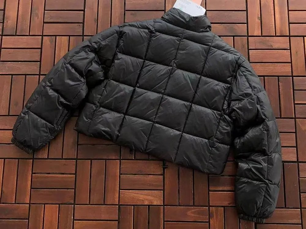 Miu Down Jackets Cropped high-neck puffer jacket image 8