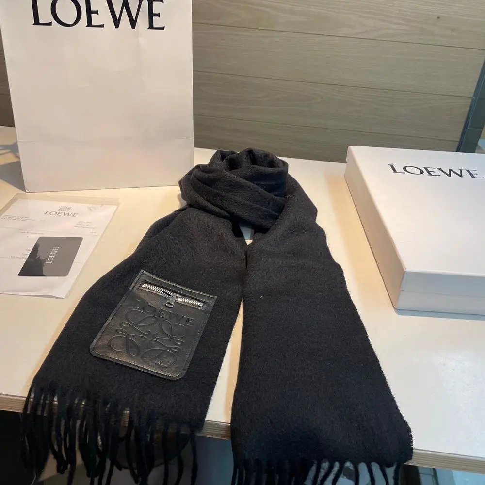 Loewe Scarves Fringed Anagram Scarf image 9