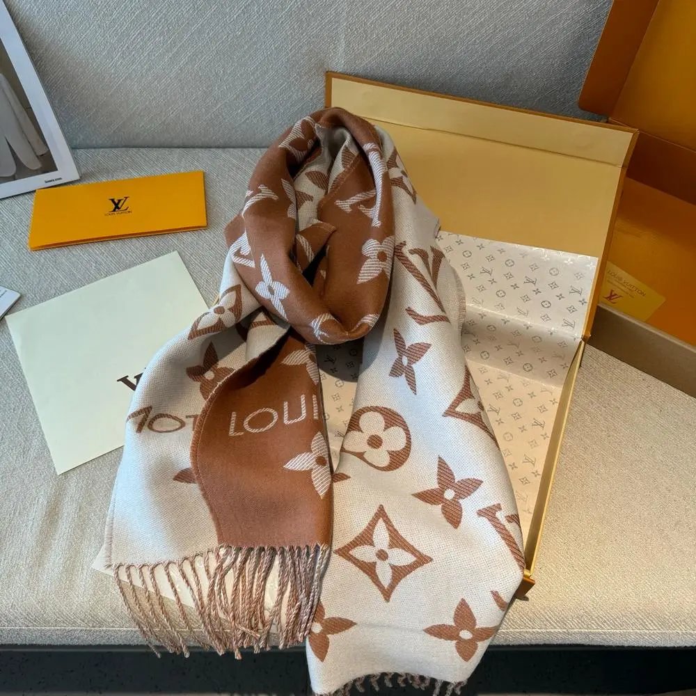 Louis Vuitton Scarves Fringed Monogram Scarf image 3