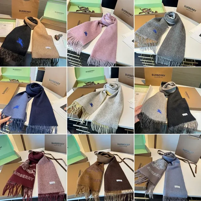 Burberry Scarves Fringed embroidered equestrian knight scarf product detail image 1