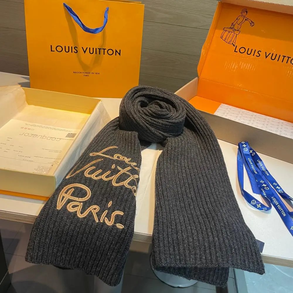 Louis Vuitton Scarves Knitted logo scarf image 7