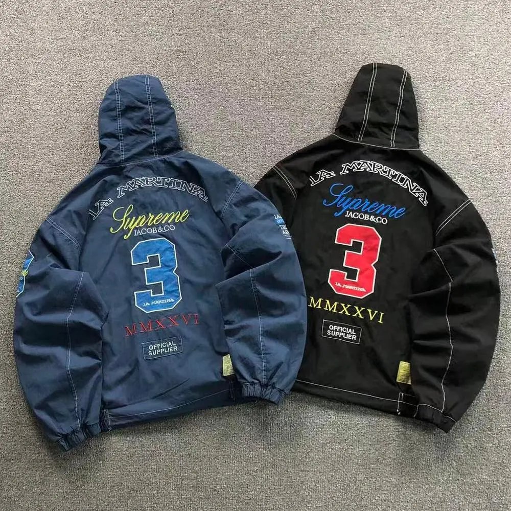 Supreme number print hooded jacket — W2CFinds curated find