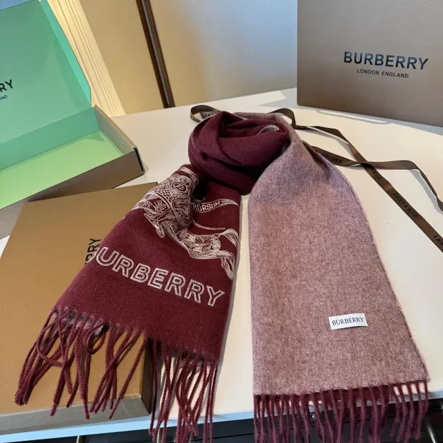 Burberry Scarves Fringed embroidered equestrian knight scarf product detail image 8