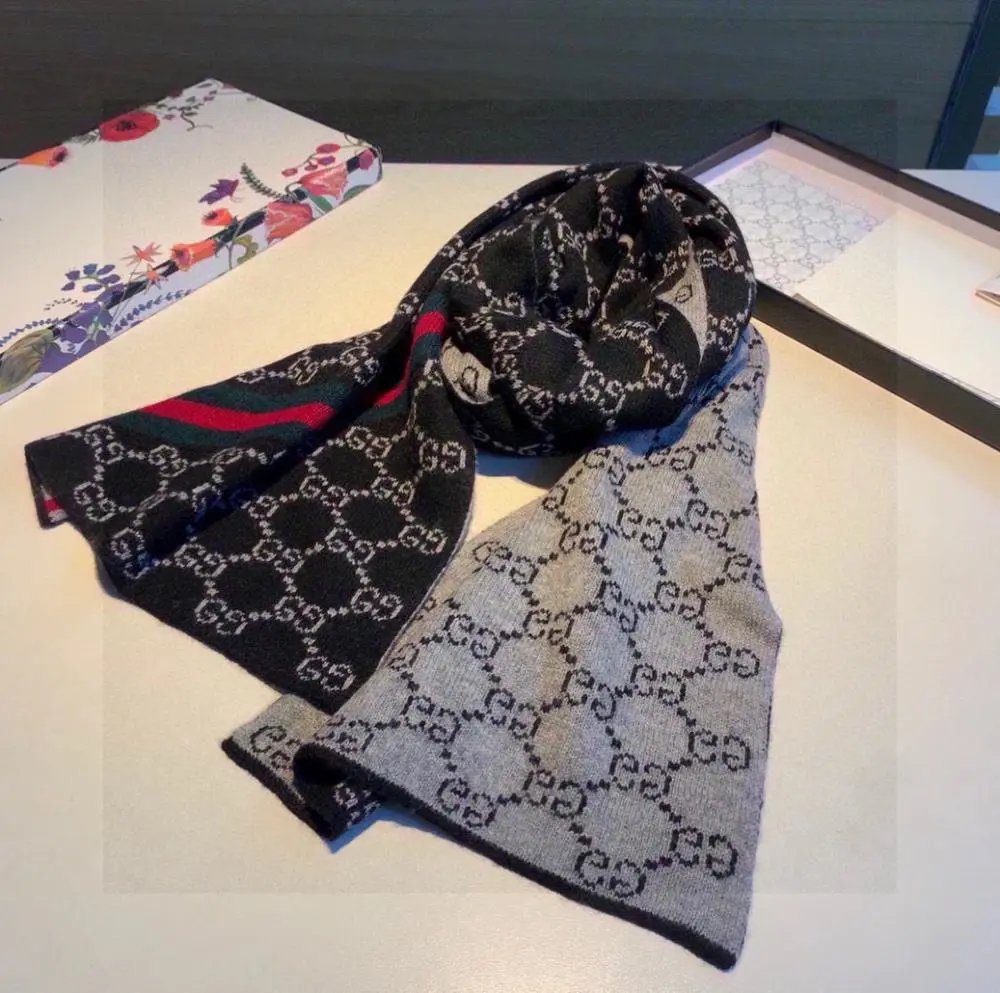 Gucci Scarves Fringed GG monogram and plaid scarf image 5