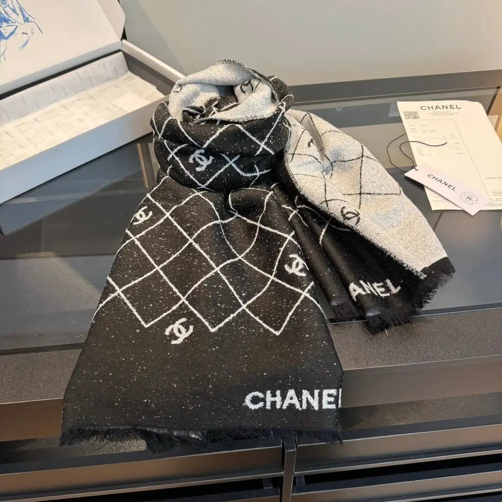 Chanel Scarves Fringed Logo image 4