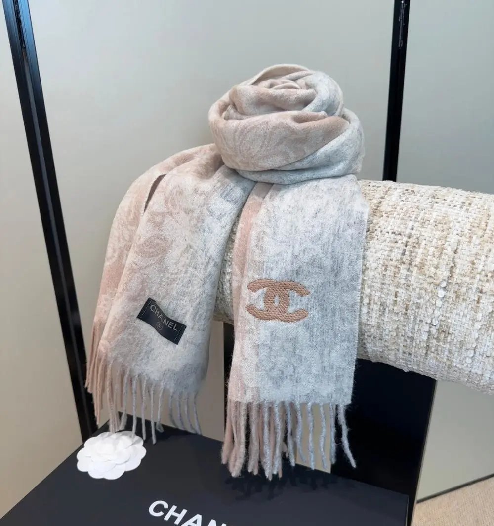 Chanel Scarves Fringed Logo image 3
