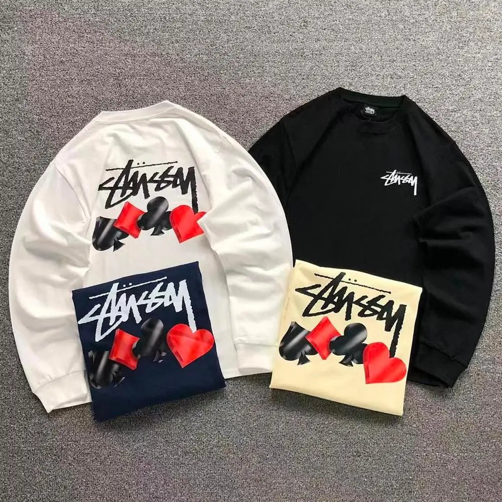 Stussy poker suit print long sleeve shirt — W2CFinds curated find