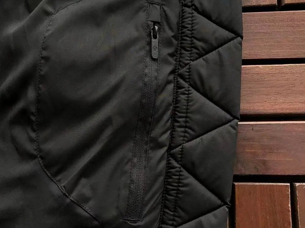 Unbranded Vests Hooded quilted puffer vest with snap front and patch pockets image 11