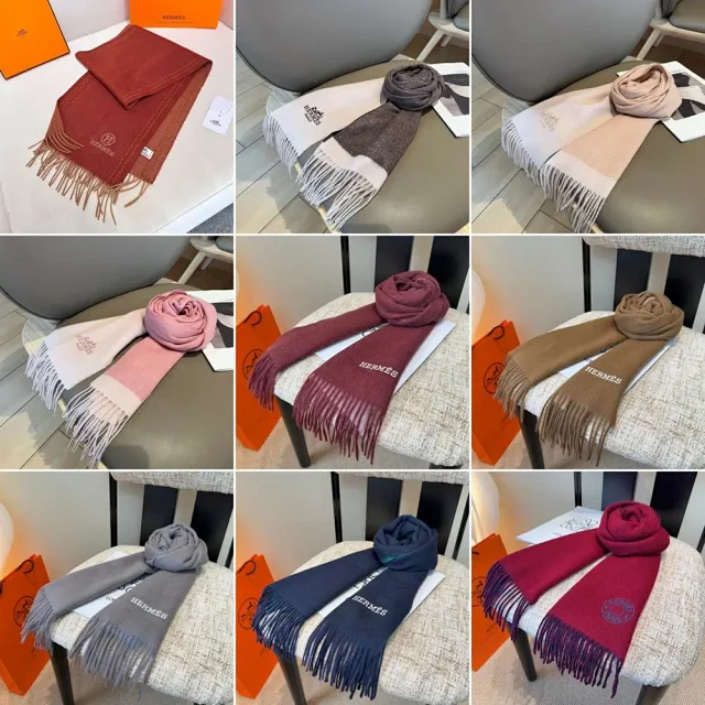 Hermès Scarves Fringed logo scarf product detail image 1
