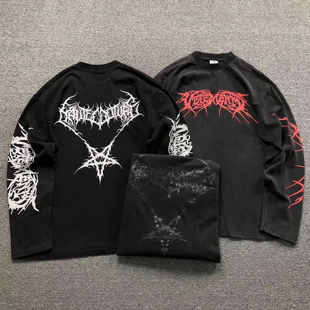 Vetements metal font print long sleeve shirt — W2CFinds curated find