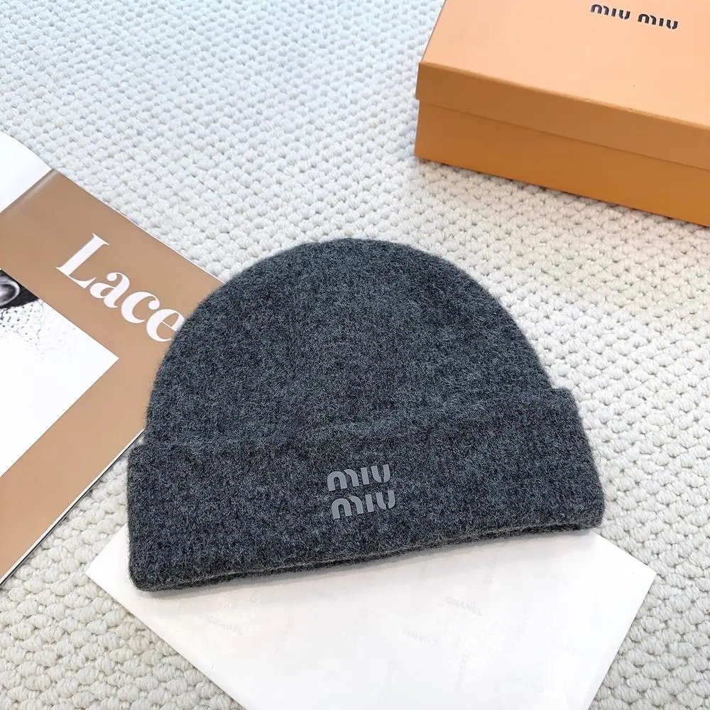 Miu Hats Logo knit beanie — Style 2