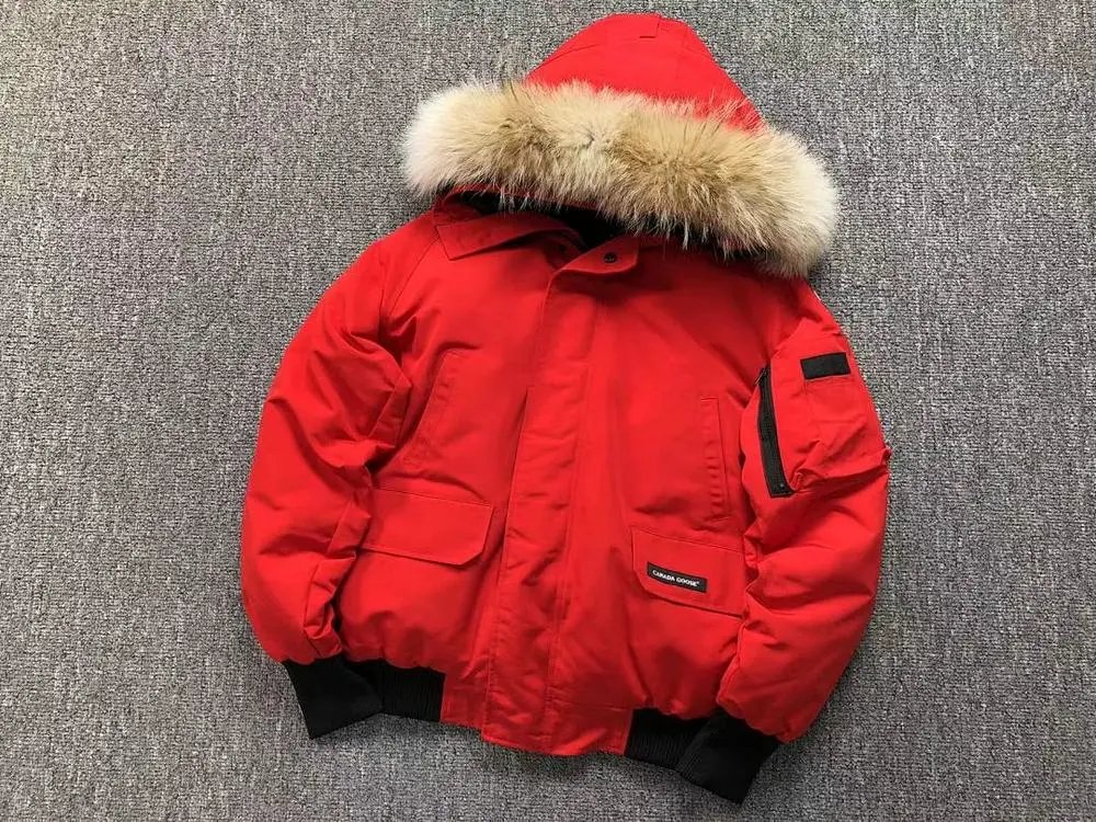 Canada Goose Down Jackets Fur-Trim Hooded Bomber Jacket — Style 3
