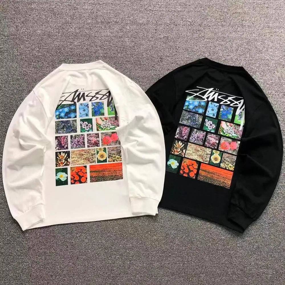 Stussy flower collage print long sleeve shirt — W2CFinds curated find
