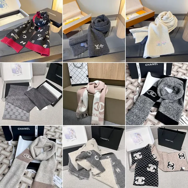 Chanel Scarves Knit and logo-pattern product detail image 1