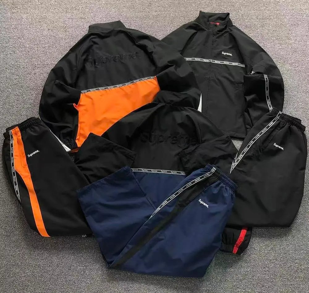 Supreme tape logo color block tracksuit set — W2CFinds curated find