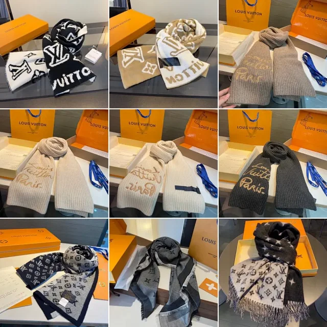 Louis Vuitton Scarves Knitted logo scarf product detail image 1