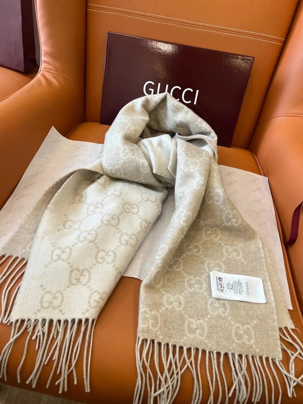Gucci Scarves Fringed GG-pattern scarf image 4