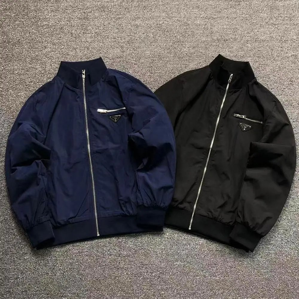 Prada triangle logo bomber jacket — W2CFinds curated find