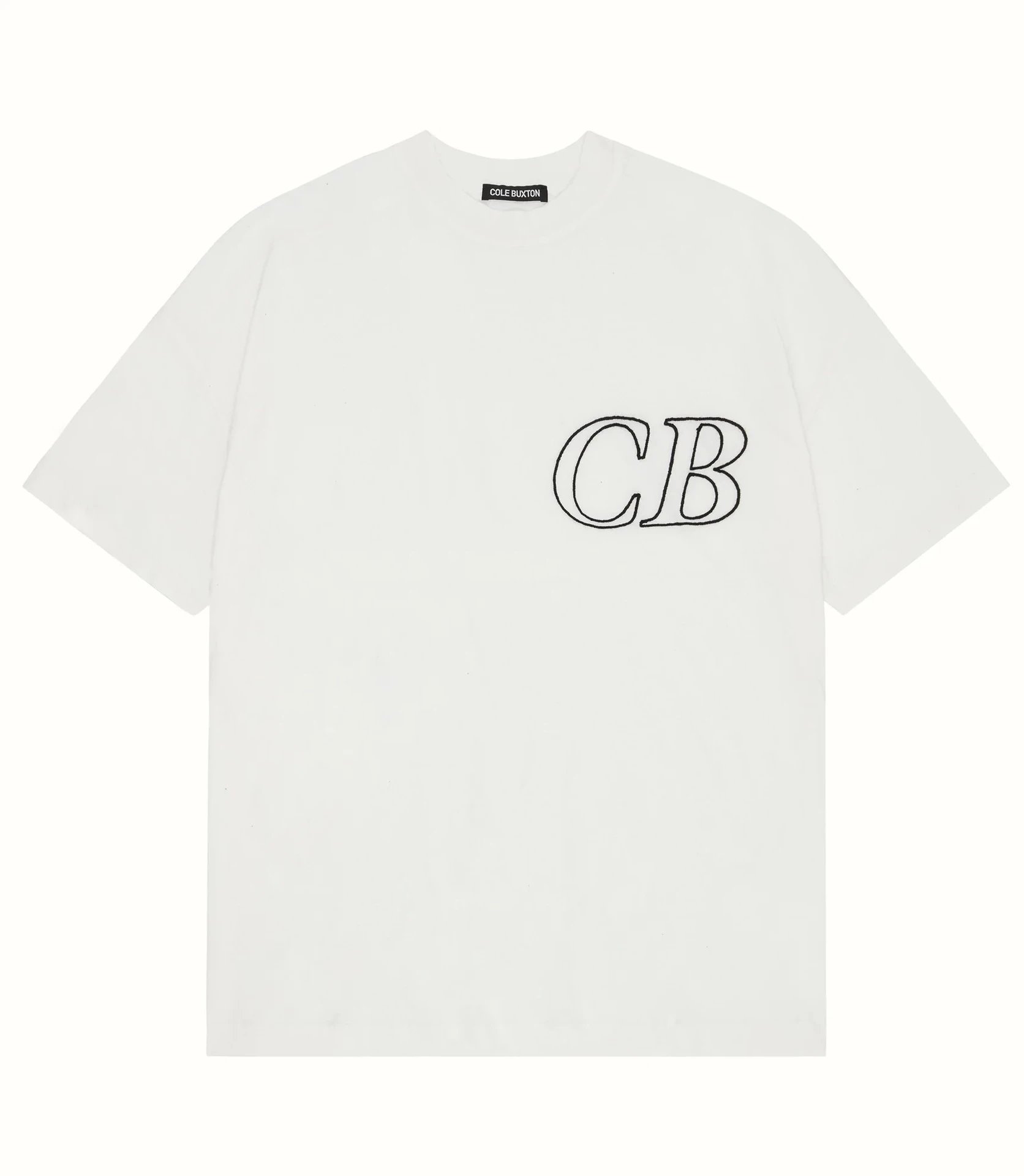 Cole Buxton CB Outline Logo White T-Shirt - 1