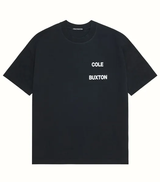 Cole Buxton Logo Print Black T-Shirt - 1