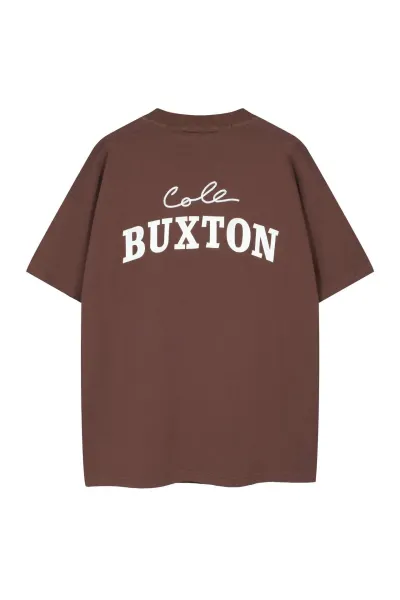 Cole Buxton Signature Arch Logo Brown T-Shirt - 1
