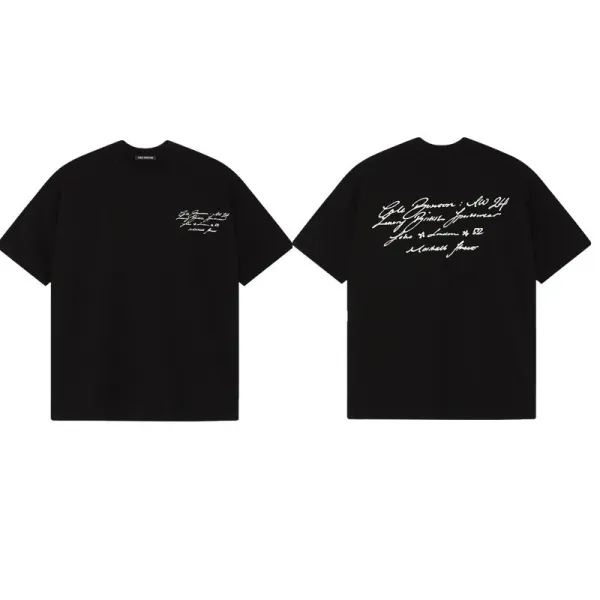 Off-White Signature Script Black Oversized T-Shirt - 1