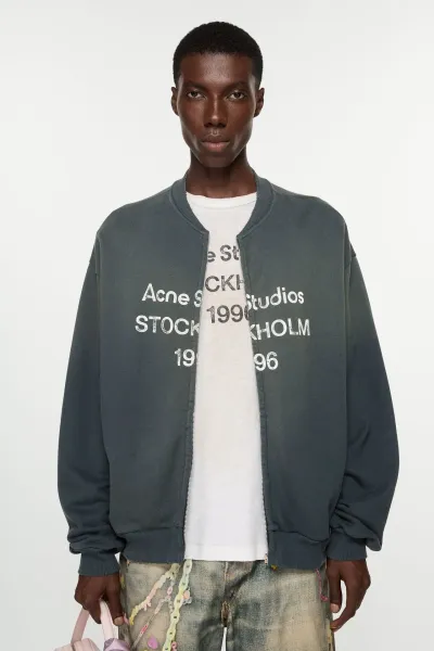 Acne Studios Stockholm 1996 Graphic Bomber Jacket Black - 3