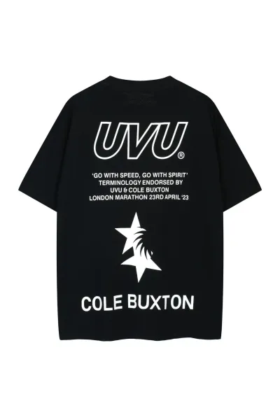 UVU x Cole Buxton London Marathon 2023 Back Print T-Shirt Black - 1
