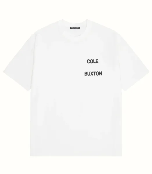 Cole Buxton Logo Print White T-Shirt - 1