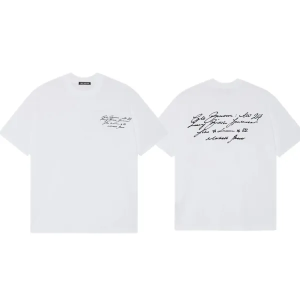 TRU EDITION Signature Script Print White T-Shirt - 1