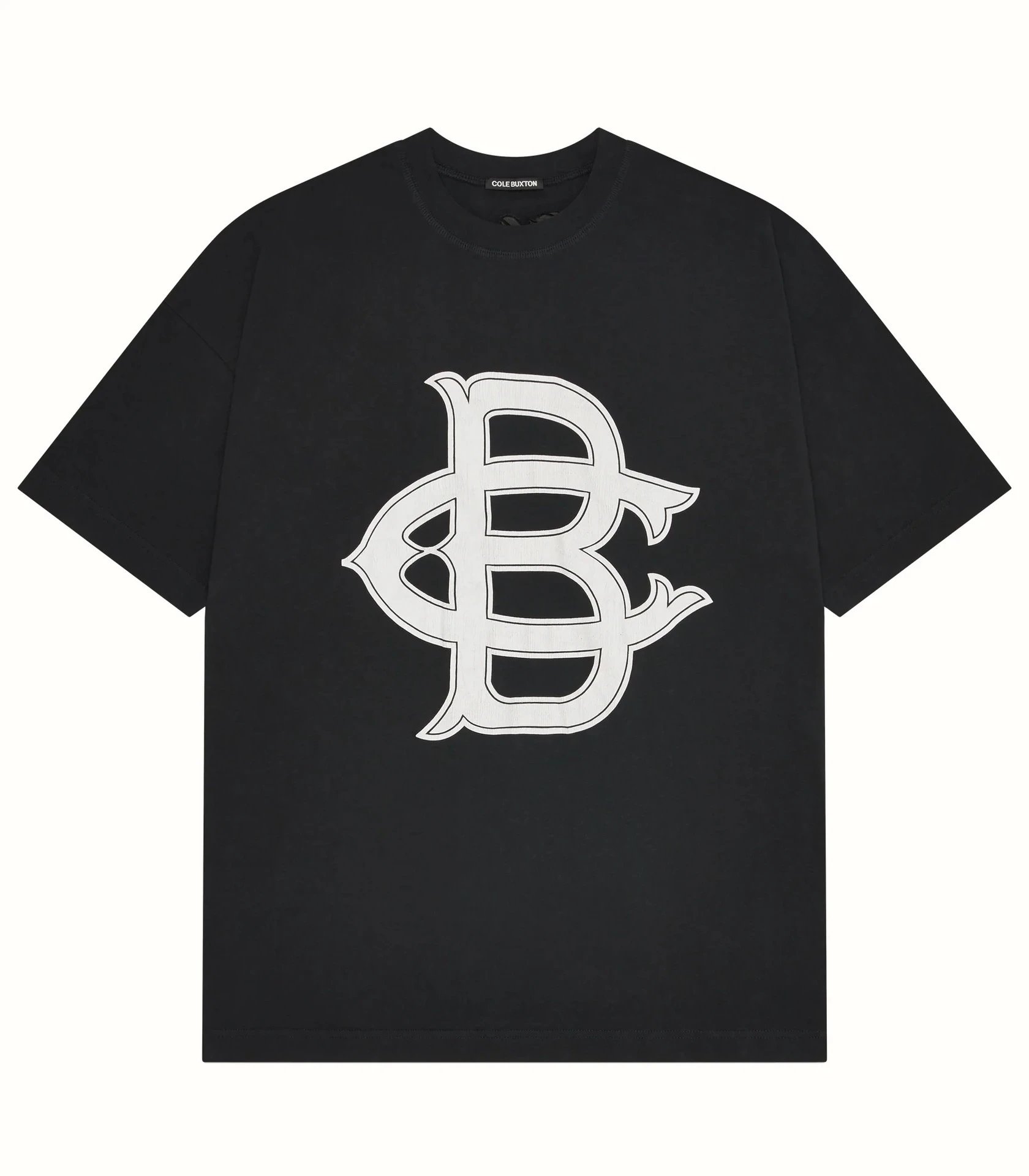 Cole Buxton Monogram Logo Black T-Shirt - 1