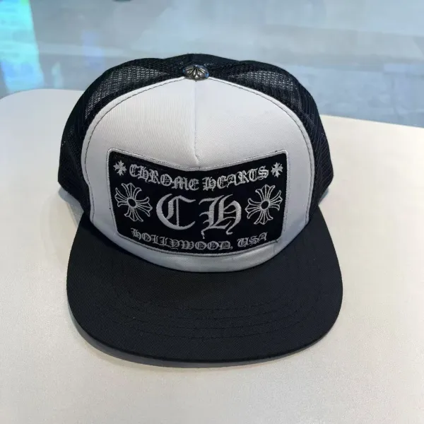 Chrome Hearts CH Patch Trucker Cap Black/White - 1