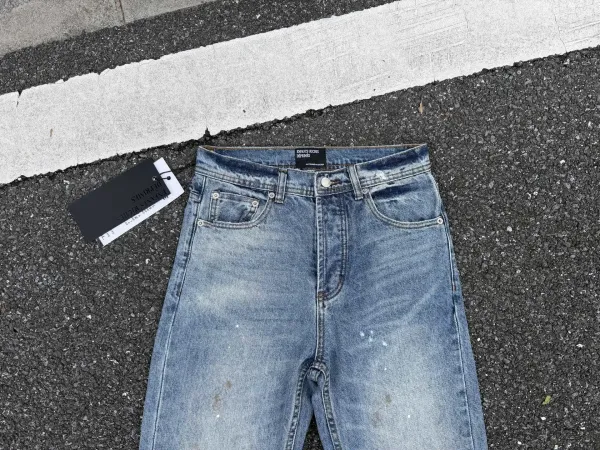 Saint Laurent Ripped Distressed Brown Jeans - 33
