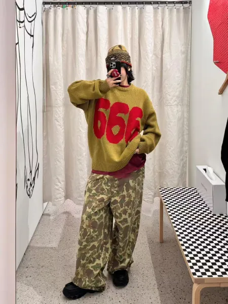 Supreme x 3e Sport Knit Sweater Black '666' Graphic Sweater - 13