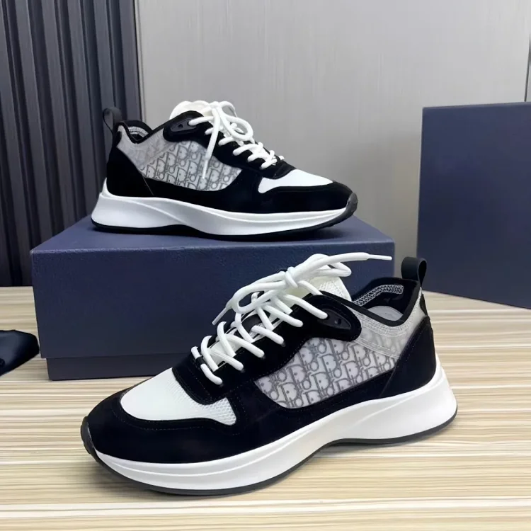 Catalog seller-listing image: B25 low-top embroidered chunky sneakers; not warehouse QC