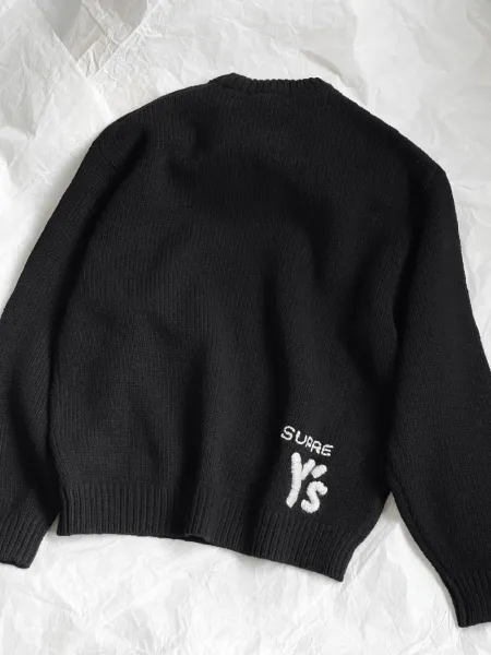 Supreme x 3e Sport Knit Sweater Black '666' Graphic Sweater - 10